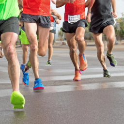 marathon runners pushing their limits
